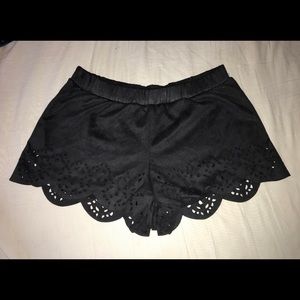 Black Suede Shorts